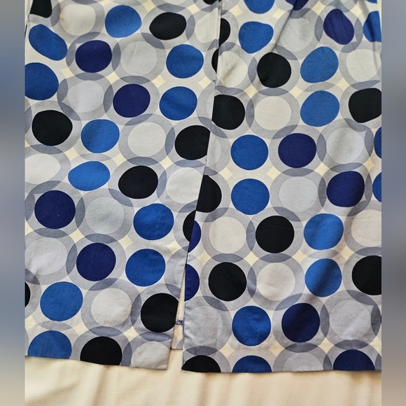 7th Avenue New York & Company Womens Blue Polka Dot Zip Up Pencil Skirt Size 4 - Picture 13 of 14